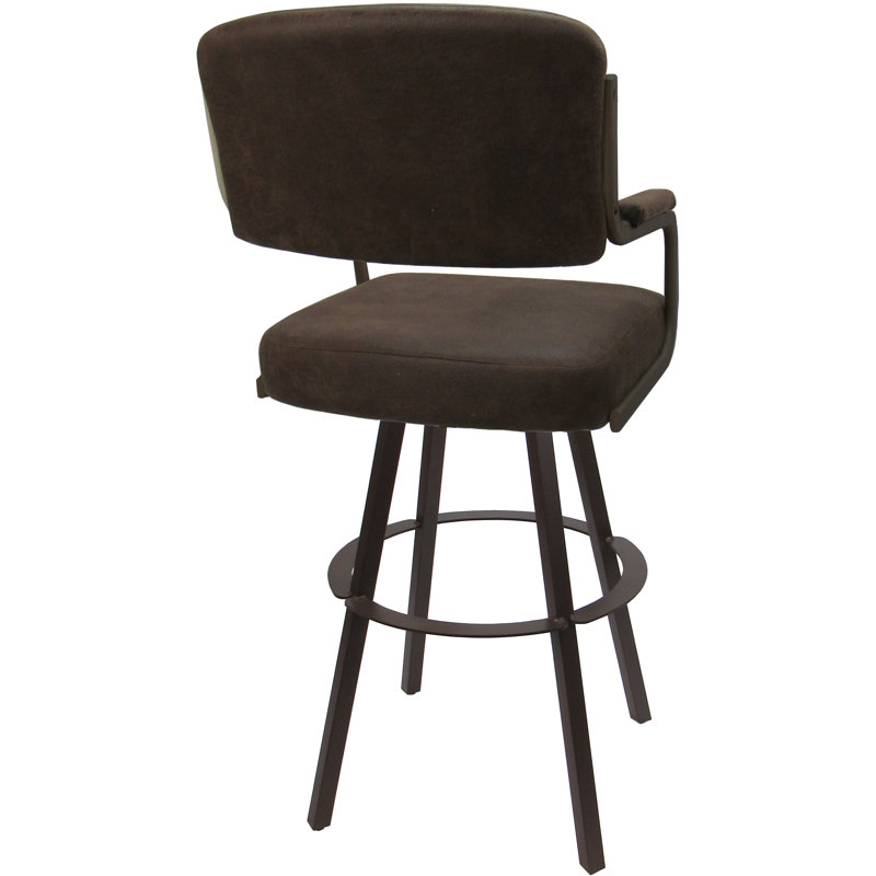 Tabouret pivotant rembourré Cessna, Brun, Brun, Counter Stool (26" Seat Height)