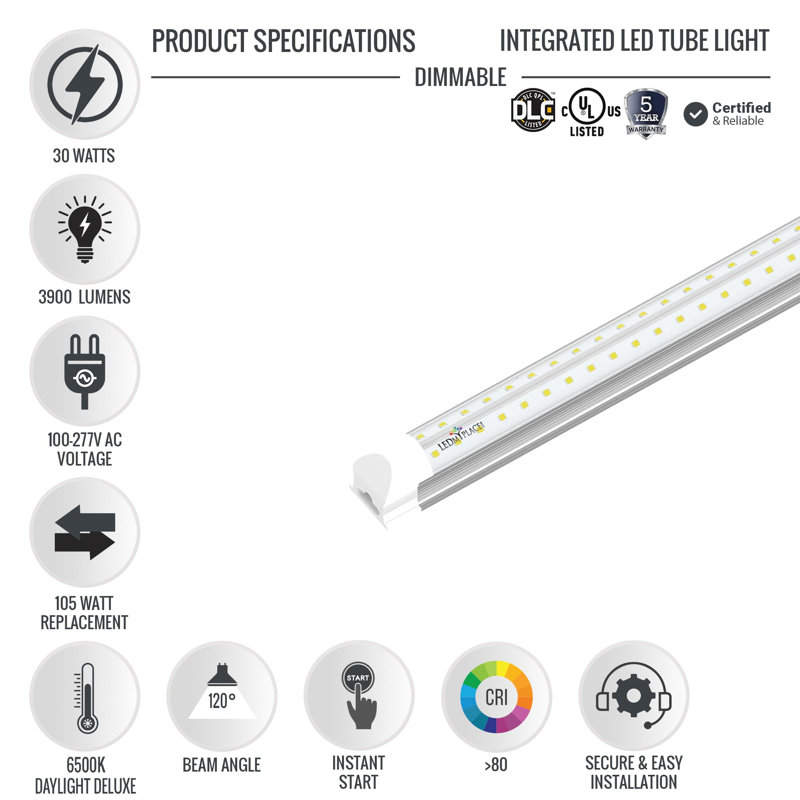T8 LED Integrated Shop Light