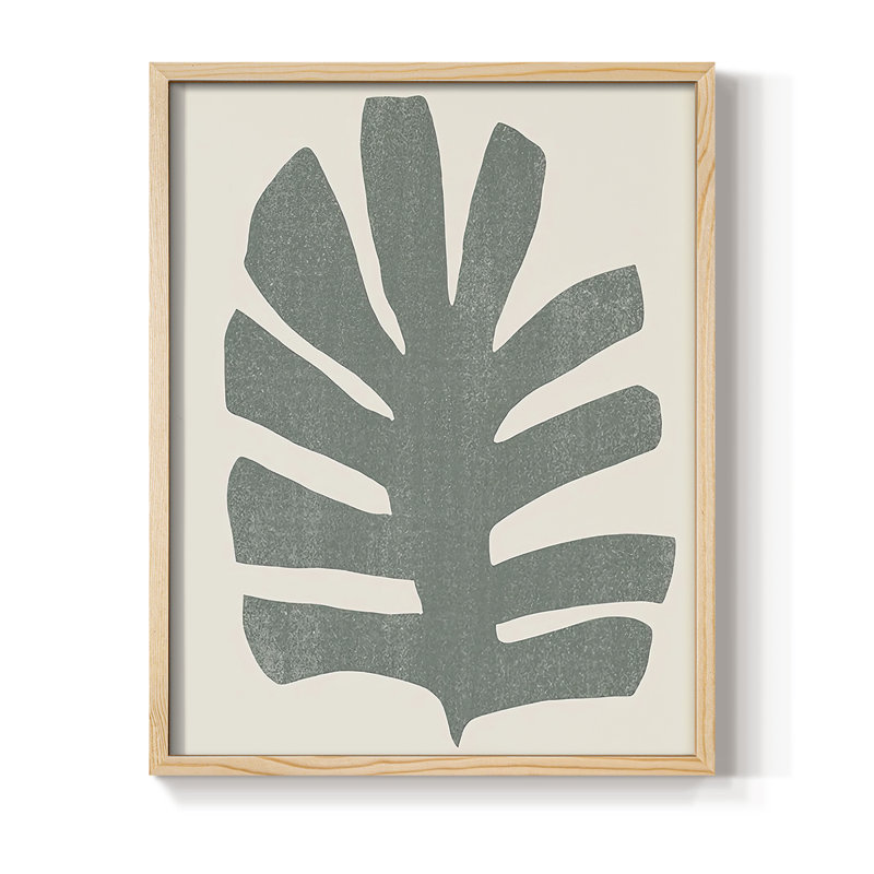 Palm Morph III, reproduction encadrée - bois massif, H 30 po x l 24 po, Naturel