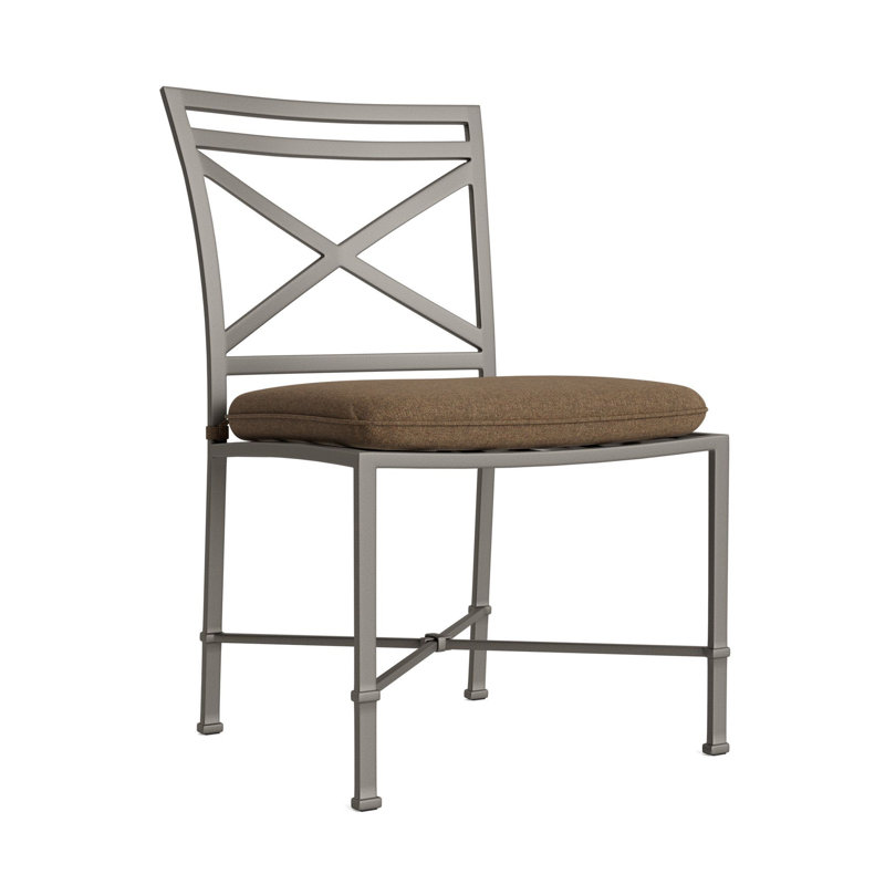 Venetian Outdoor Dining Side Chair, Mica, Fusion Moccasian, Brown