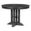 Ensemble de salle à manger 5 pièces avec table ronde extensible et 4 chaises rembourrées pour la cuisine et la salle à manger (noir)