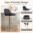 Upgraded Adjustable Swivel Bar Stools  -  Faux Leather & Fabric Upholstered Counter Height Stools with Chrome Base for Kitchen Island, Bar-241754066