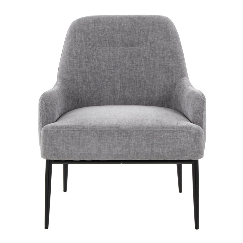 Marcel Accent Chair, Light Gray Polyester Blend