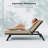 2-Piece Outdoor Chaise Lounge Chair Cushion, 80"X26"X4"-2621443