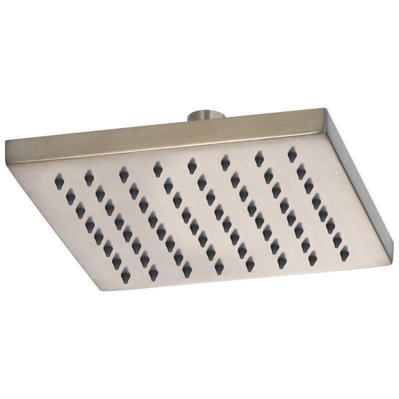 Essential™ 8" Linear Square Single-Function Raincan Showerhead, Brushed Nickel, 1.75 GPM