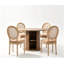 Ensemble de table de salle à manger 5 pièces avec chaises rembourrées en rotin-27177287-27177340