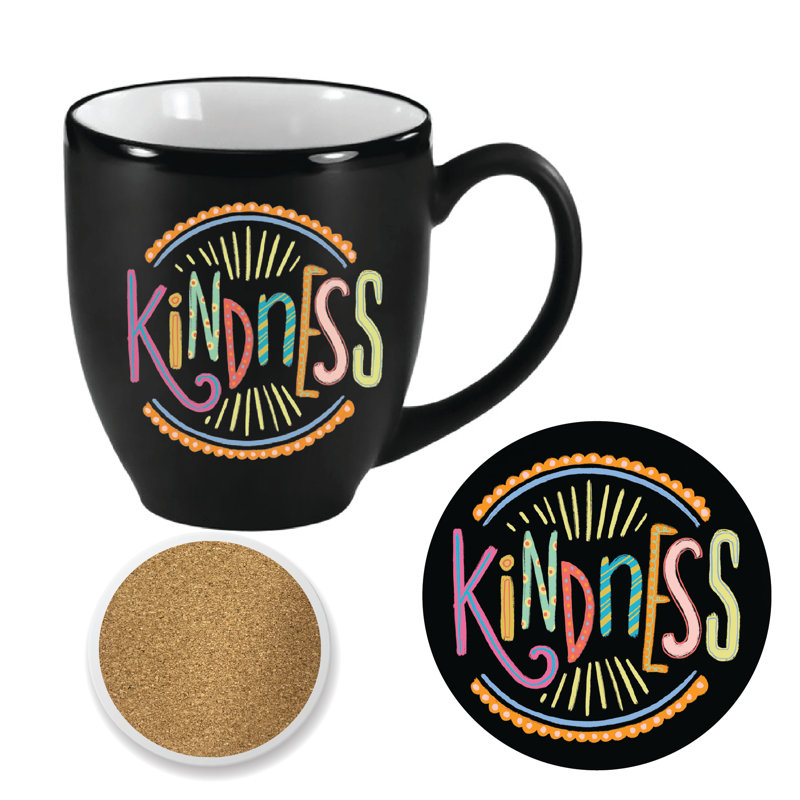 Ensemble de grandes tasses et sous-verres 16 oz