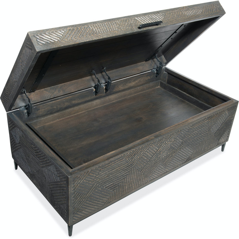 Chiseling Solid Wood Top Coffee Table