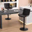 Swivel Upholstered Adjustable Height Counter Stool with Metal Frame-92070195