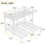 Lit superposé triple en métal blanc pour 3 personnes, lits superposés simple au-dessus de simple et simple TG au-dessus de simple, lit superposé peu encombrant