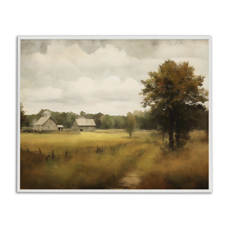 Giclée encadrée Old Country, H 11 po x l 14 po, Estampe numérique encadrée blanc bord de mer