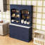 Ensemble de 2 grands garde-manger autoportants avec plateau en faux marbre, tiroirs et tablette réglable-572654382