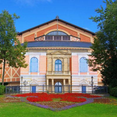 Bayreuth Festival Theatre by LianeM - Wrapped Canvas Print