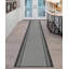 Tapis de couloir de taille personnalisée à bordure unie de style berbère gris intérieur / extérieur antidérapant-73824790