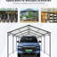 Abri de voiture extérieur robuste en métal 12 * 21 pi, stable sur diverses surfaces, idéal pour les Concerts galvanisés protège les véhicules des intempéries, Structure boue