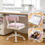Chaises de couture à hauteur réglable, chaise de bricolage avec roulettes, support pour le dos et rangement sous le siège - parfait pour vos meubles de salle de bricolage et vos machines à coudre, rose-1504022437-1504022432