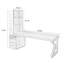 Bureau rectangulaire à 3 tiroirs en bois massif brun noisette-655991950-655992179