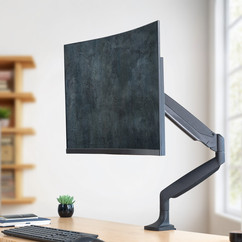 Fixation de bureau pour moniteur pneumatique à bras simple