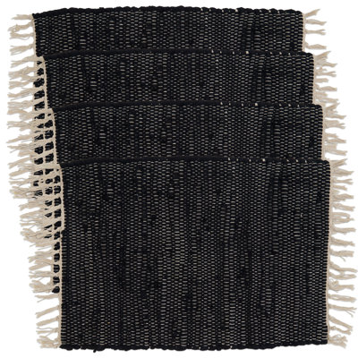 Noir Chindi Collection Cotton Rectangle Placemat