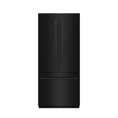ZLINE 36 in. Built-In Refrigerator in White Matte with Graphite Gray Interior