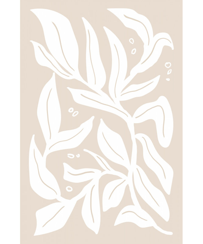 «Abstract Plants», art mural texturé encadré, Noir, noir, noir, noir, H 14 po x l 10 po