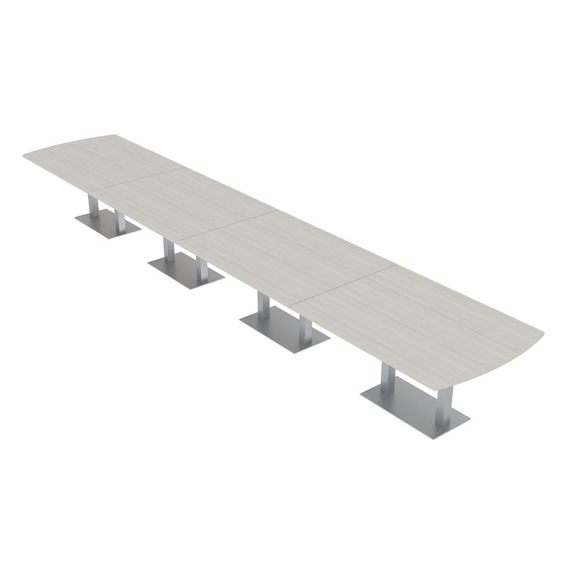 Table de conférence Pavert Arc, Argent argent, Sel Lakeland, H 30 po x l 240 po x P 48 po