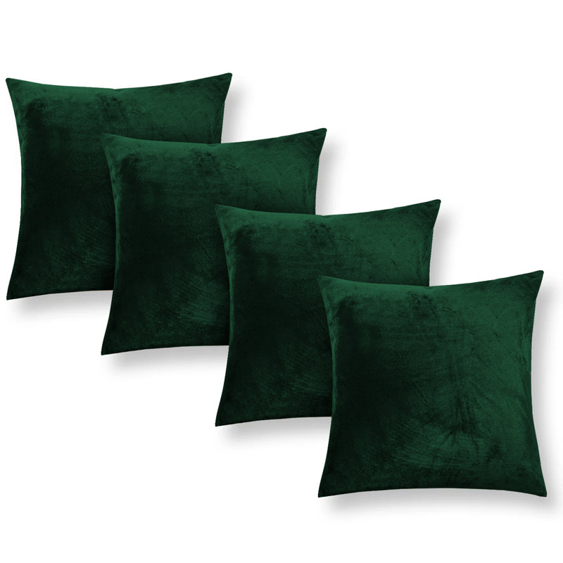 Square Cushion Cover, Dark Green