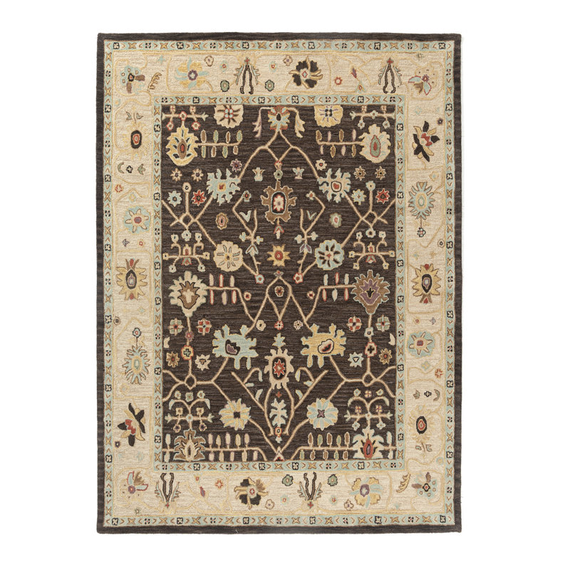 Tapis d'intérieur en laine Tiki, 5 pi 9 po x 8 pi 9 po
