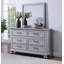 60" Wide Coastal Dresser in a Grey Finish with Turned Legs