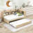 Postfield Twin Storage Platform Bed with Trundle, USB Ports and Shelves-198051545