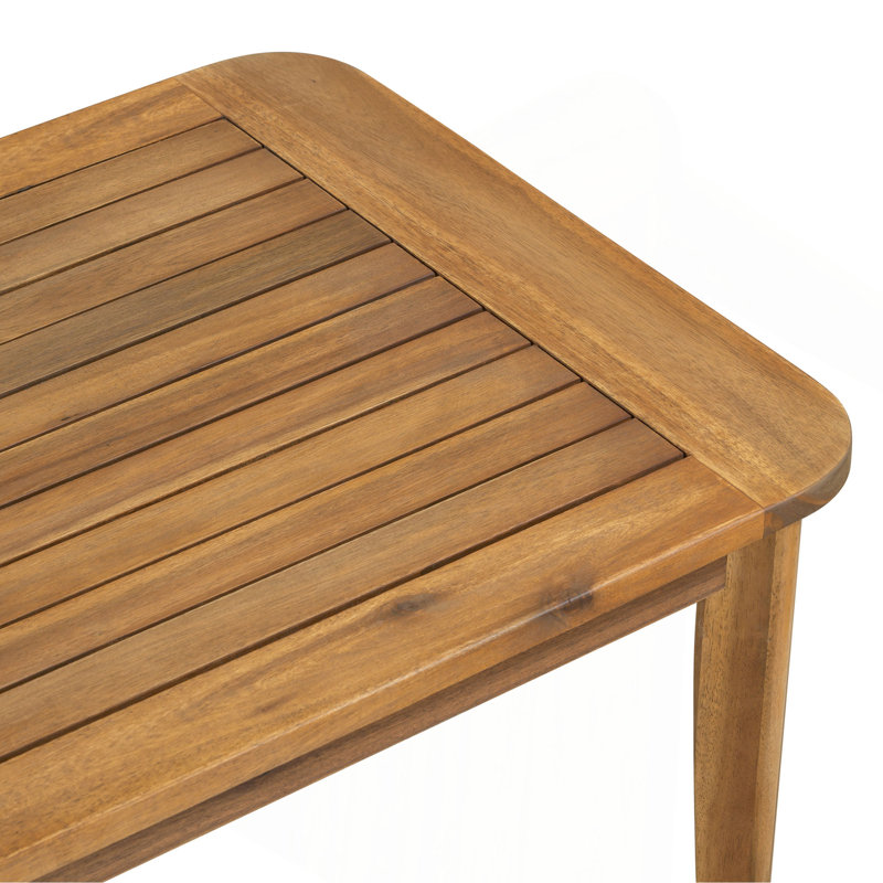 Table basse d'extérieur en bois d'acacia