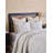 Nael White/Gray Standard Cotton Quilt Set- Queen