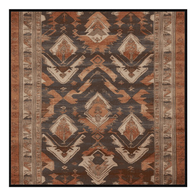 Tapis brun lavable à la machine