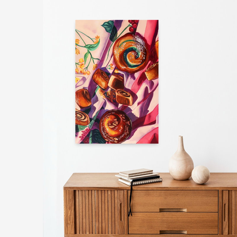 Sweet Buns And Berries by Anna Zdanowicz - Wrapped Canvas Print, 60.96 cm H x 40.64 cm W