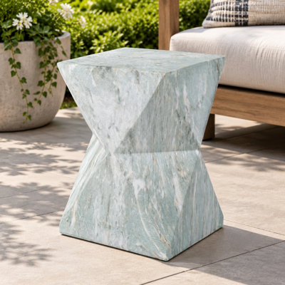 Table d'appoint géométrique moderne MGO avec fini imitation marbre