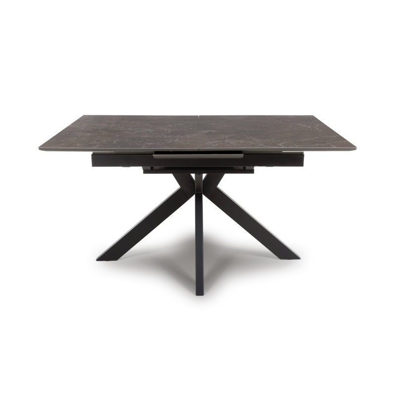 Nysa Extendable Metal Base Dining Table, 180" L x 140" W