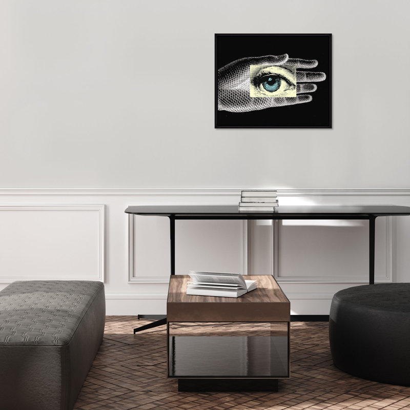 «Handeye 3» par Jeffrey Goodman, art mural encadré, Verre