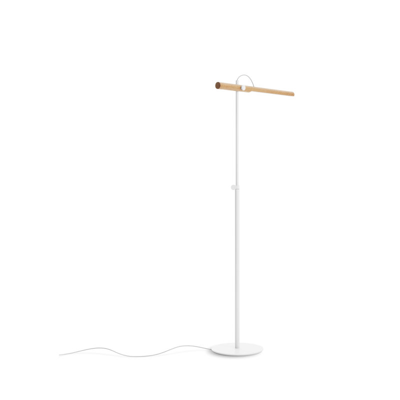 Type A Floor Lamp, White, White Oak