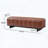 Indoor Dining Bench with Brown PU Fabric, Rubber Wood Legs, 250 lbs Capacity-630783536