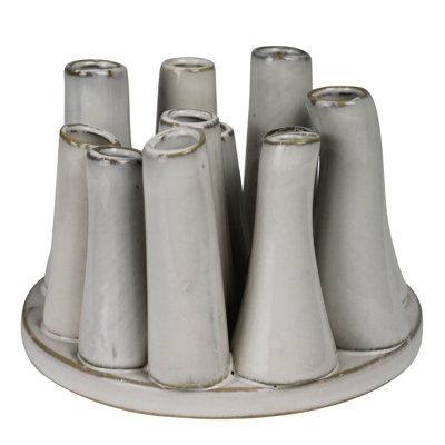 Ensemble de 12 vases tubulaires en céramique