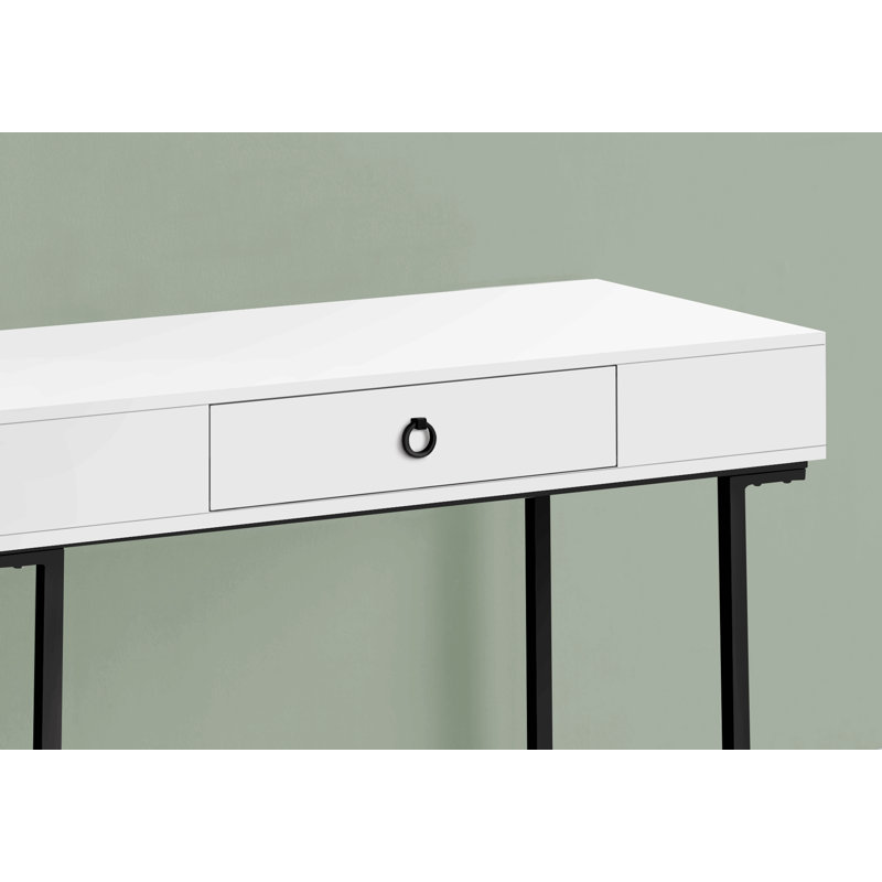 Bureau d'ordinateur, bureau personnel, ordinateur portable, tiroirs de rangement, L 42 po, travail, stratifié, métal, contemporain, moderne