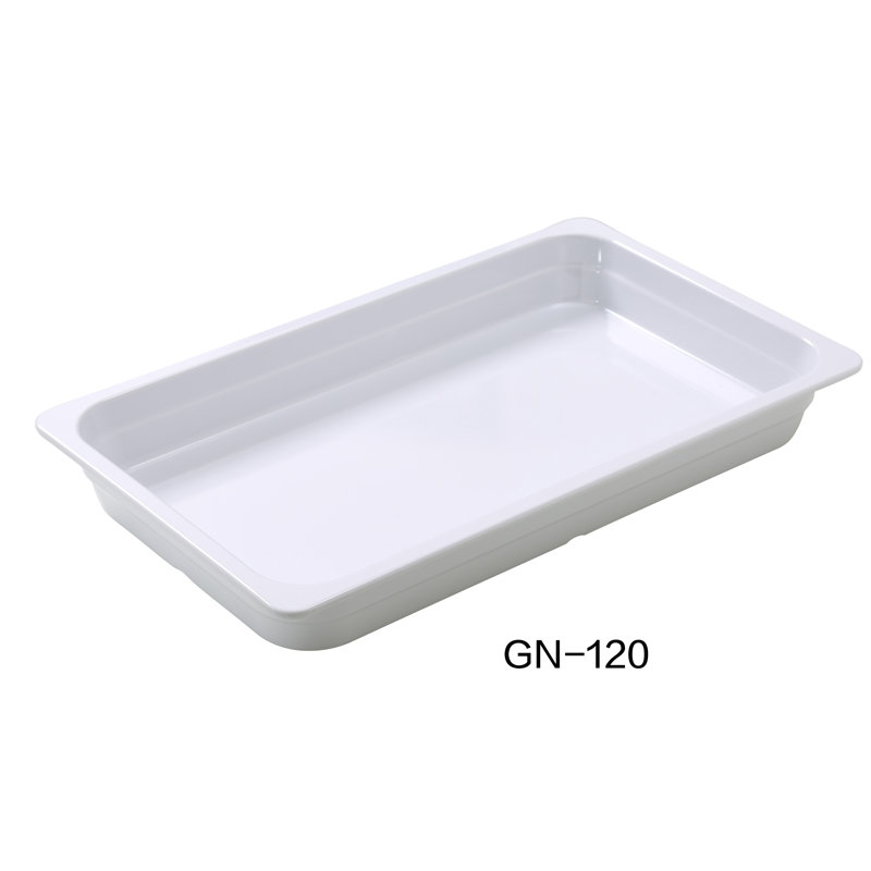GN Pan Melamine Tray, White