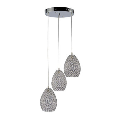 Penland 3 - Light Chrome Cluster Pendant