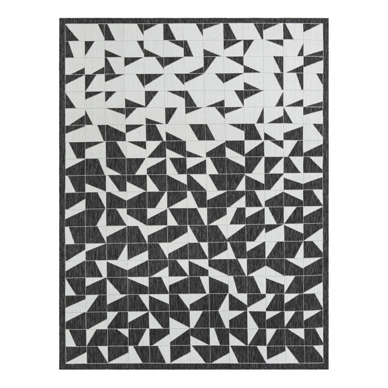Geometric Indoor / Outdoor Rug, Rectangle 7'10" x 10'