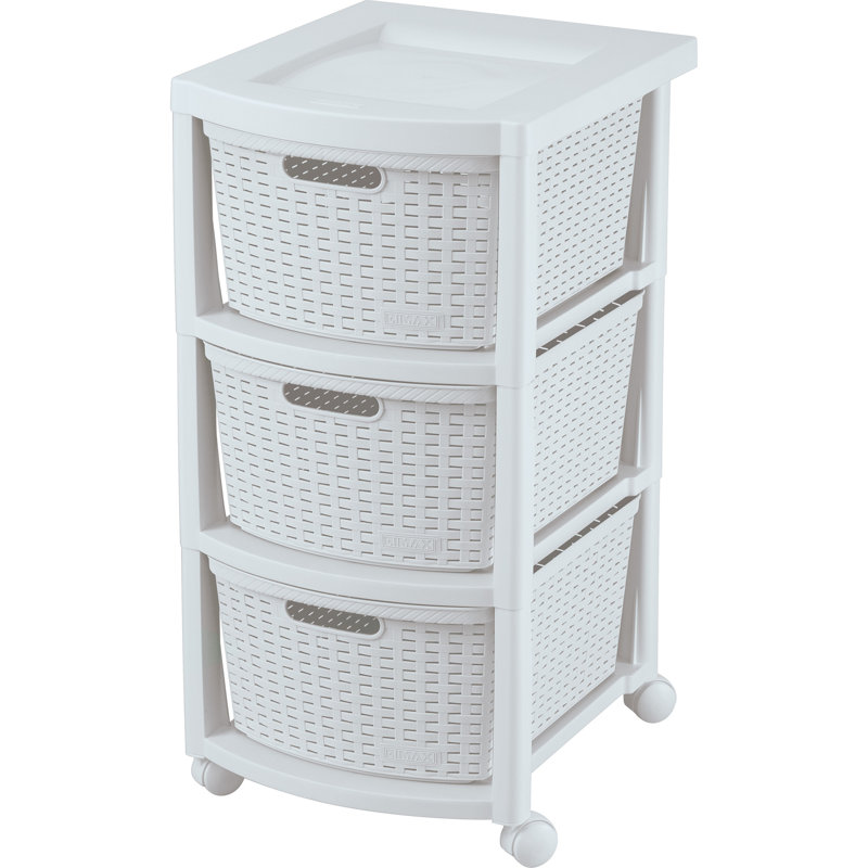 Berrian 3 Drawer Storage Drawer, White