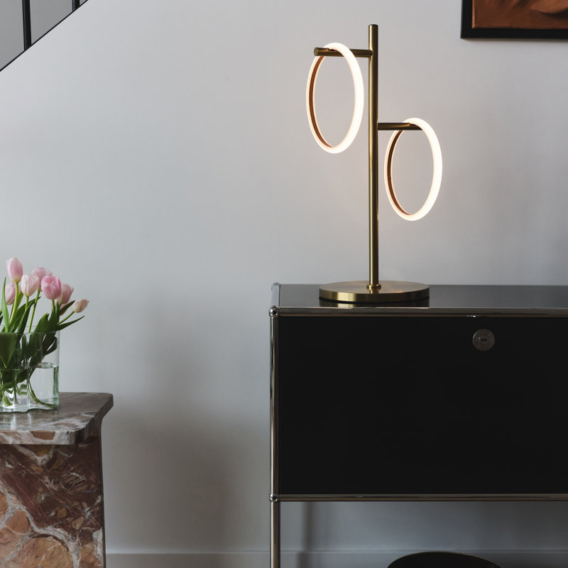 21" Gold LED Touch Table Lamp with 3-Way Switch