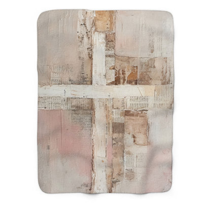 Jeté en sherpa de qualité supérieure Subtle Rose Crossroads - 1 pièce