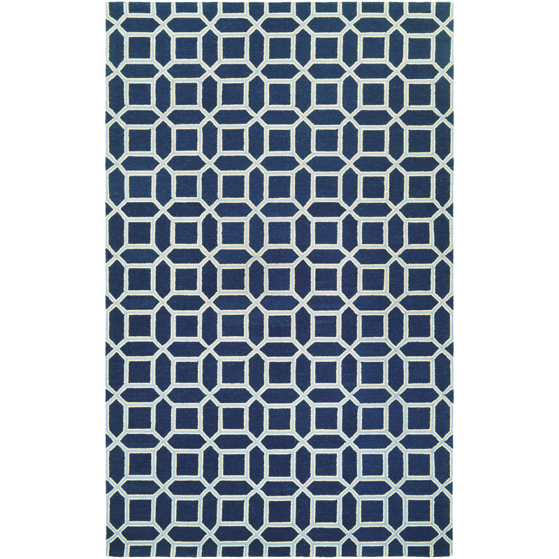 Wool Geometric Indoor Rug, Rectangle 2' x 4'