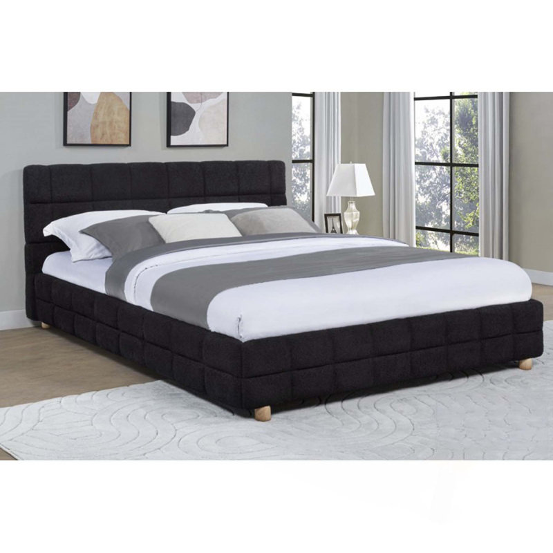 Lit plateforme grand moderne Modern, Noir