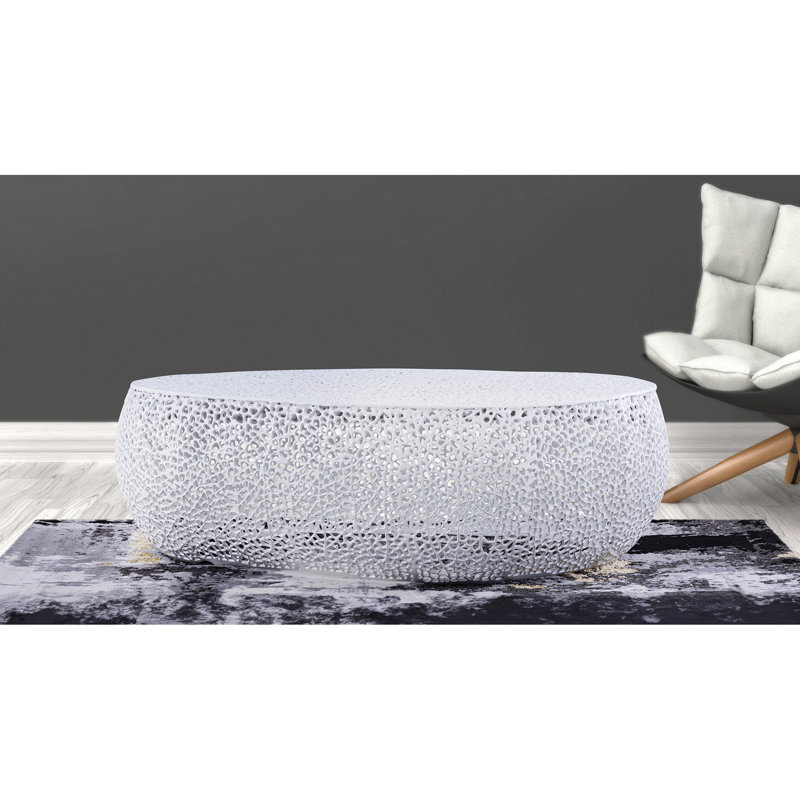 Table,Oval Coffee Table White